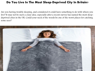 Do You Live In The Most Sleep-Deprived City In Britain?