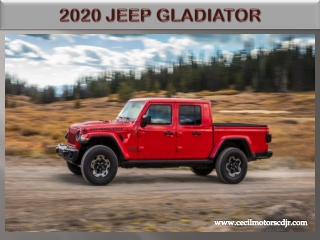 New 2020 Jeep Gladiator Pickup Truck with 4x4 Capability - Cecil Motors