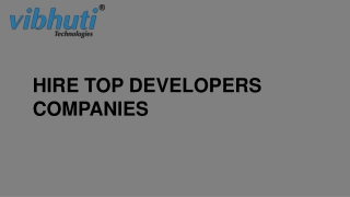 Hire Top Developers Comapnies @ Cheap Rates