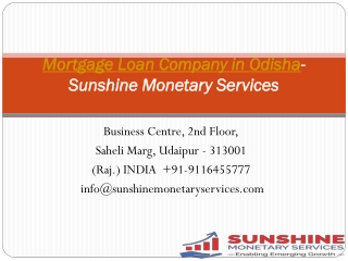 Mortgage Loan Company in Odisha