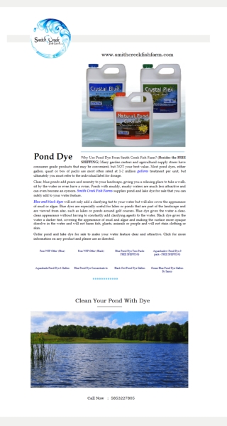 Pond Dye on SmithCreek -Low Price on Popular Product