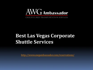 Best Las Vegas Corporate Shuttle Services at Nevada