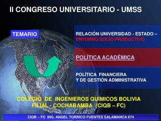 II CONGRESO UNIVERSITARIO - UMSS