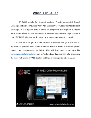 Office IP Pabx System Dubai | IP Pabx | Pabx Phone Systems UAE