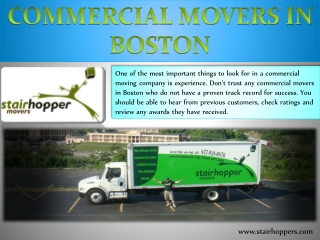 COMMERCIAL MOVERS IN BOSTON