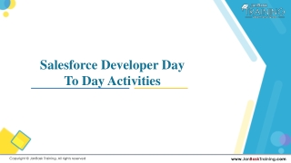 Salesforce Developer Day To Day Activities