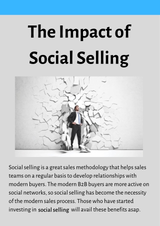 The Impact of Social Selling