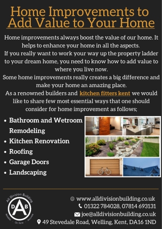 Home Improvements to Add Value to Your Home