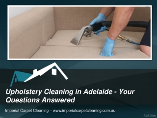 Upholstery Cleaning in Adelaide - Your Questions Answered