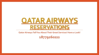 Qatar Airways Tell You About Their Great Services! Have a Look!
