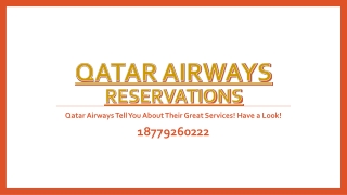 Qatar Airways Tell You About Their Great Services! Have a Look!