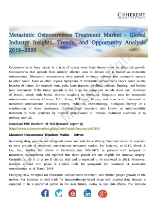 Metastatic Osteosarcoma Treatment Market - Global Industry Insights, Trends, and Opportunity Analysis 2018–2026