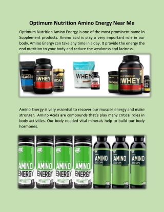 Optimum Nutrition Amino Energy Near Me