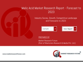 Malic Acid Market 2019 | Global Industry Share, Segments & Key Drivers, 2023