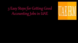 3 Easy Steps for Getting Good Accounting Jobs in UAE