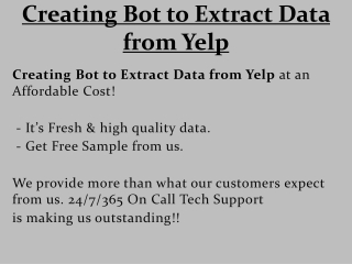 Creating Bot to Extract Data from Yelp