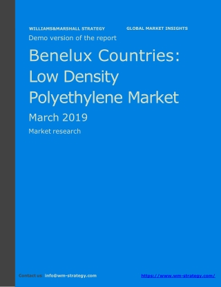 WMStrategy Demo Benelux Countries Low Density Polyethylene Market March 2019