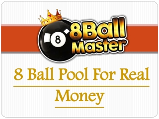 8 Ball Pool For Real Money