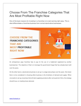 Footwear Franchise Is Trending In 2019