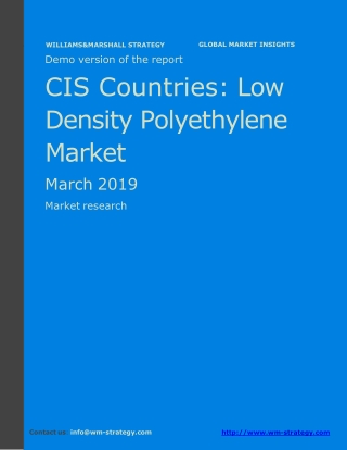 WMStrategy Demo CIS Countries Low Density Polyethylene Market March 2019