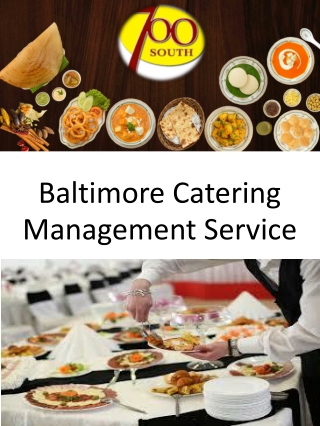 Baltimore Catering Management Service