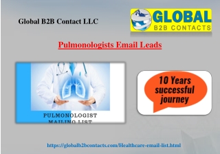 Pulmonologists Email Leads