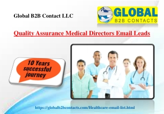 Quality Assurance Medical Directors Email Leads