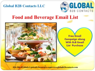 Food and beverage email list