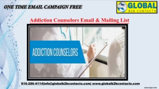 Addiction Counselors Email & Mailing List