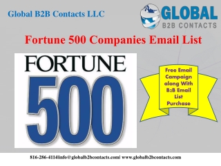 Fortune 500 Companies Email List