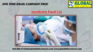 Anesthetists Email List