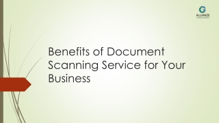 Benefits of Document Scanning Service for Your Business