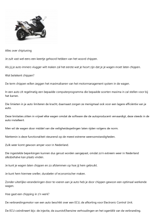 Auto Laten Chippen. 7 tips