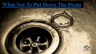 What Not To Put Down The Drain