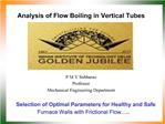 Analysis of Flow Boiling in Vertical Tubes