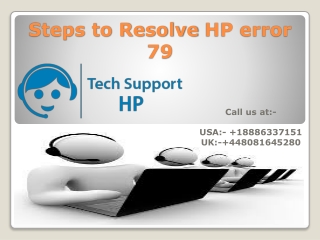 Ultimate Solution to Resolve HP Error 79