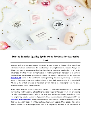 Buy the Superior Quality Eye Makeup Products for Attractive Look