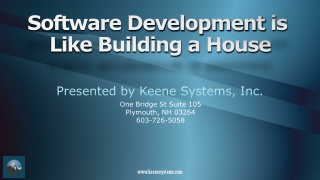 Software Development is like Building a House