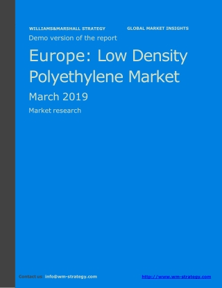 WMStrategy Demo Europe Low Density Polyethylene Market March 2019