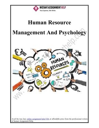 Human Resource Management And Psychology