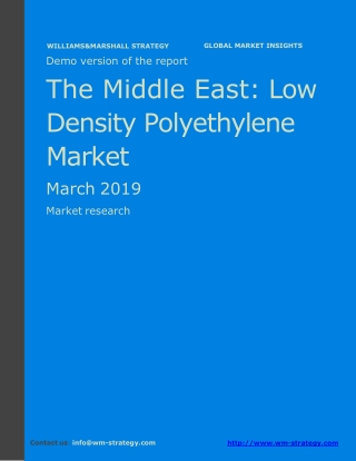 WMStrategy Demo Middle East Low Density Polyethylene Market March 2019