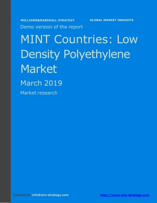 WMStrategy Demo MINT Countries Low Density Polyethylene Market March 2019