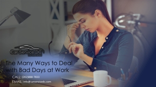 Best Tips to Deal with Bad Days at Work by Car Service DC Company