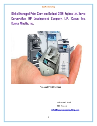 Managed Print Services Outlook 2019