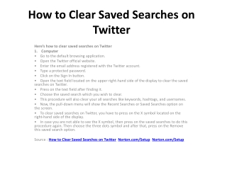 How to Clear Saved Searches on Twitter