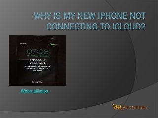 Why is my new iphone not connecting to icloud?