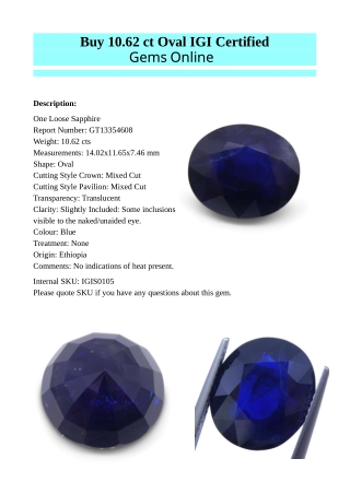 Buy Natural Certified Gems Online