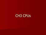CH3 CPUs