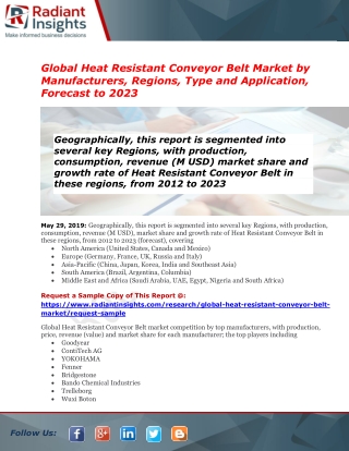 Global Heat Resistant Conveyor Belt Market: Analysis & Forecast with Upcoming Trends 2023