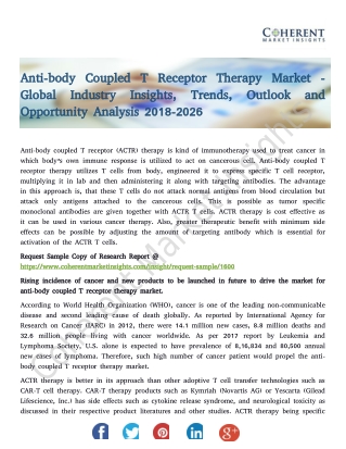 Anti-body Coupled T Receptor Therapy Market - Global Industry Insights, Trends, Outlook and Opportunity Analysis 2018-20